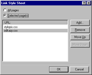 Dialog Format - Style Sheet Links
